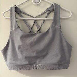 Old Navy Light Gray Sports Bra with Strappy Back